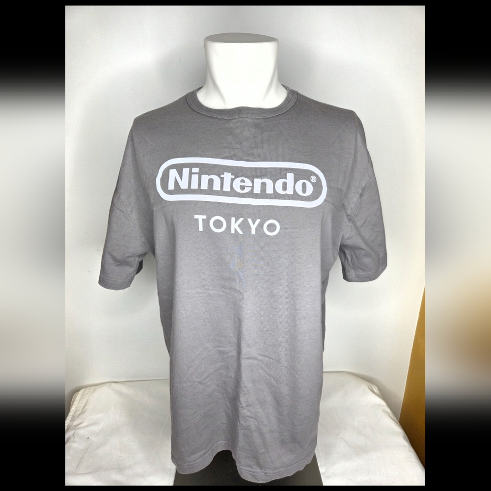 Nintendo Tokyo Logo T-Shirt - In Gray White Print Shibuya Exclusive